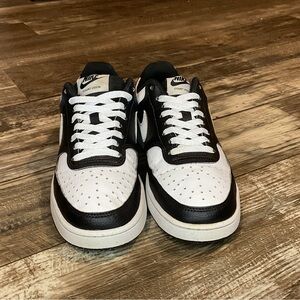 Nike Court Vision Black and White Shoes